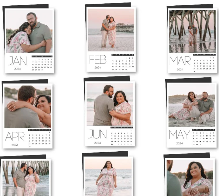 Custom Magnetic Calendar with Personalized Photos