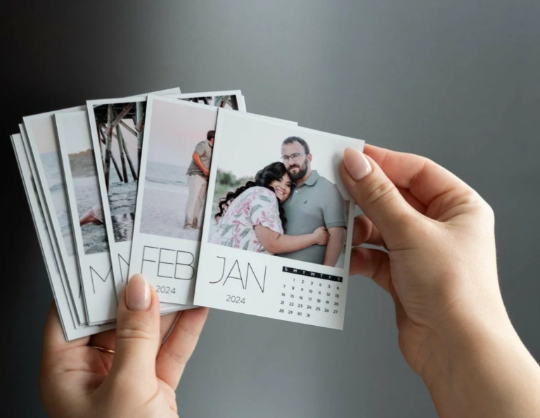 Custom Magnetic Calendar with Personalized Photos