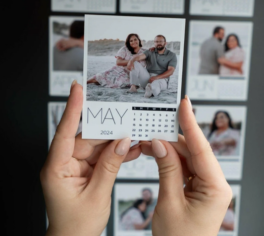 Custom Magnetic Calendar with Personalized Photos